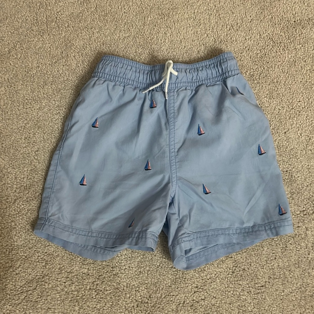Boys Janie & Jack embroidered swim trunks